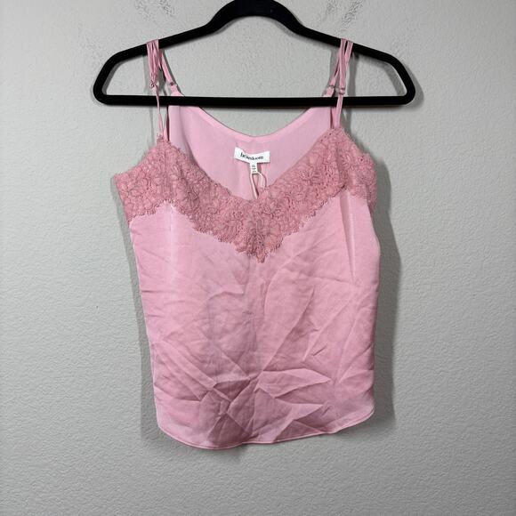 Heartloom XS Andra Cami Camisole Tank Old Rose Lace Trim Satin Adjustable Straps - Picture 2 of 7